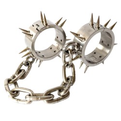 spiked stainless steel ankle wrist cuffs