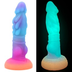 mushroom head luminous realistic dildo