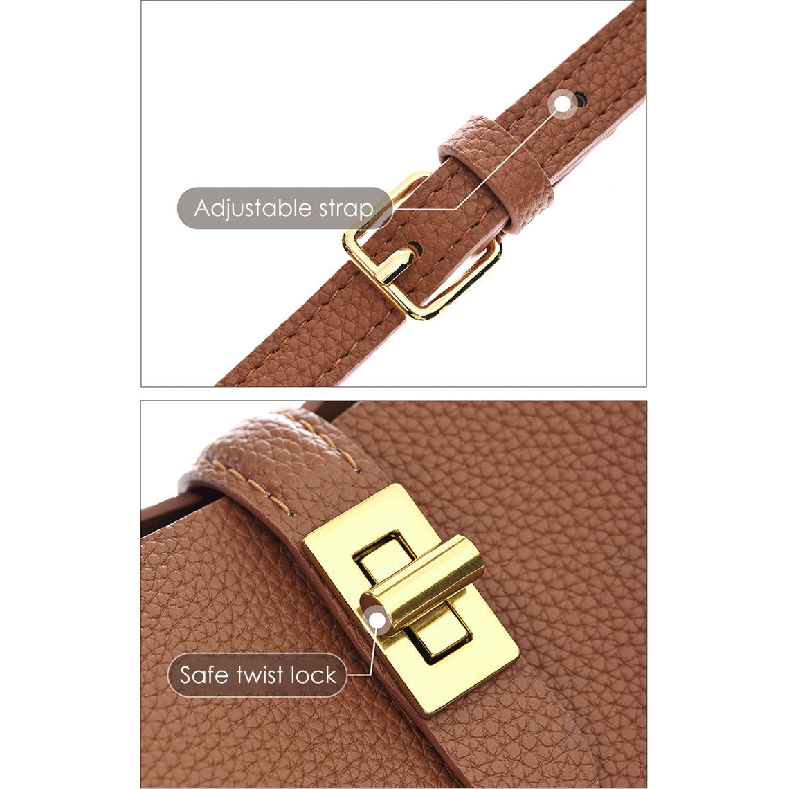 G8activist® Leather Simple Bucket Crossbody Bag DIY Kit - Image 8