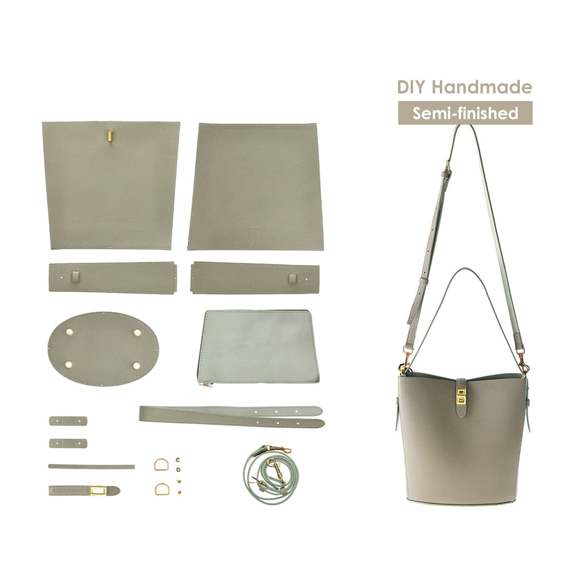 G8activist® Leather Simple Bucket Crossbody Bag DIY Kit - Image 15