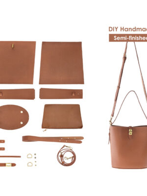 Diggsw® Leather Simple Bucket Crossbody Bag DIY Kit