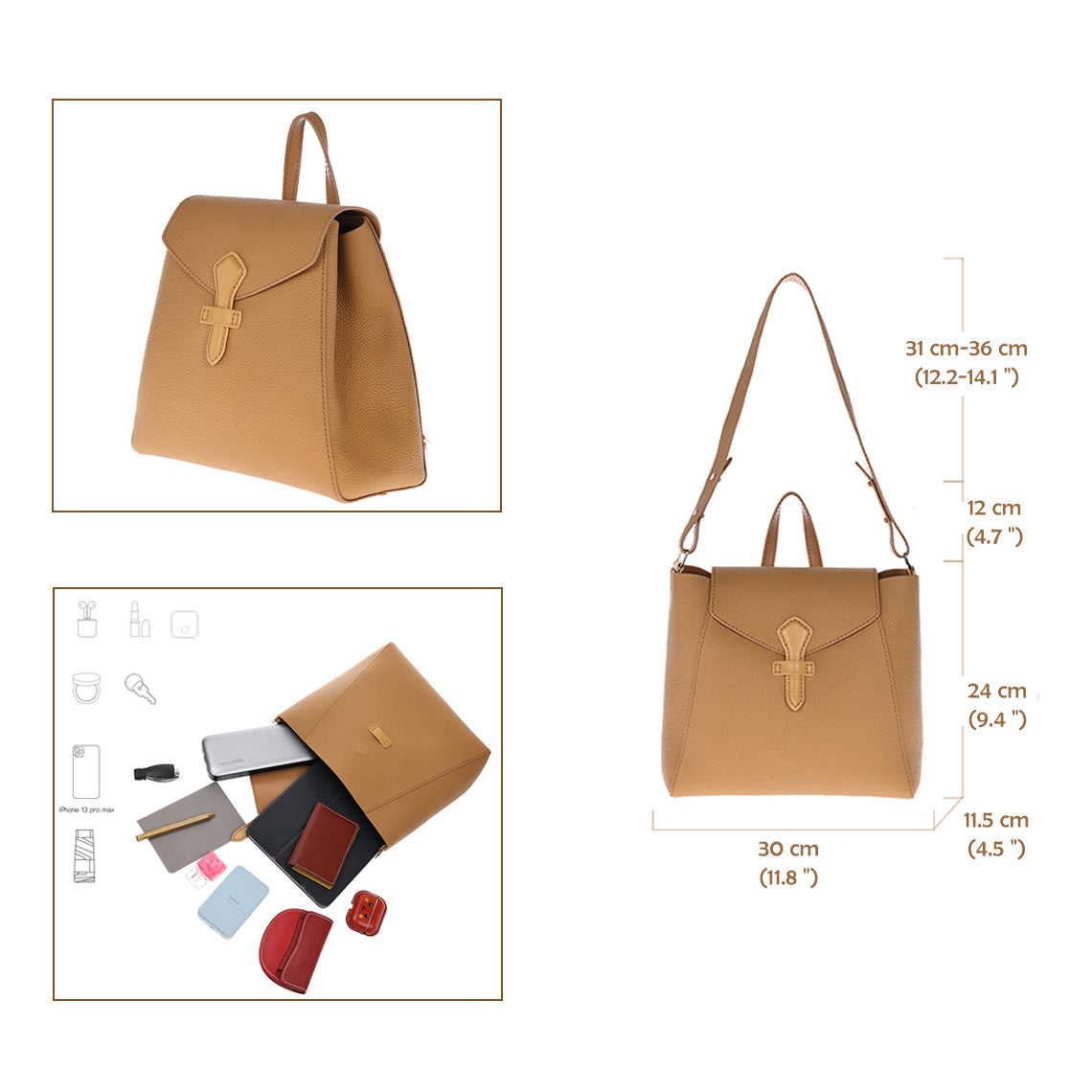 G8activist® Top Grain Leather Women Tote Backpack DIY Kit - Image 5