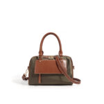 Leather Women Light Boston Handbag
