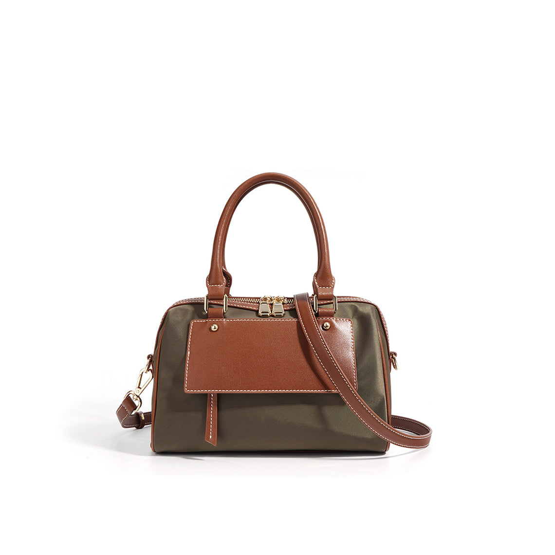 Leather Women Light Boston Handbag