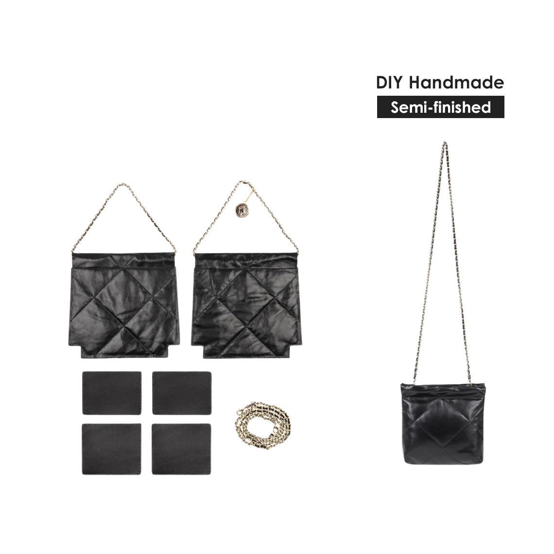 G8activist® Quilted Leather Chain Purse DIY Kit