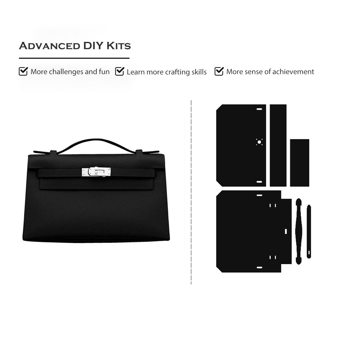 G8activist® Full Grain Leather Inspired Kelli Clutch – Advanced DIY Kits