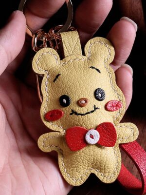 G8activist® Sheep Leather Cute Bear Keychain DIY Kit