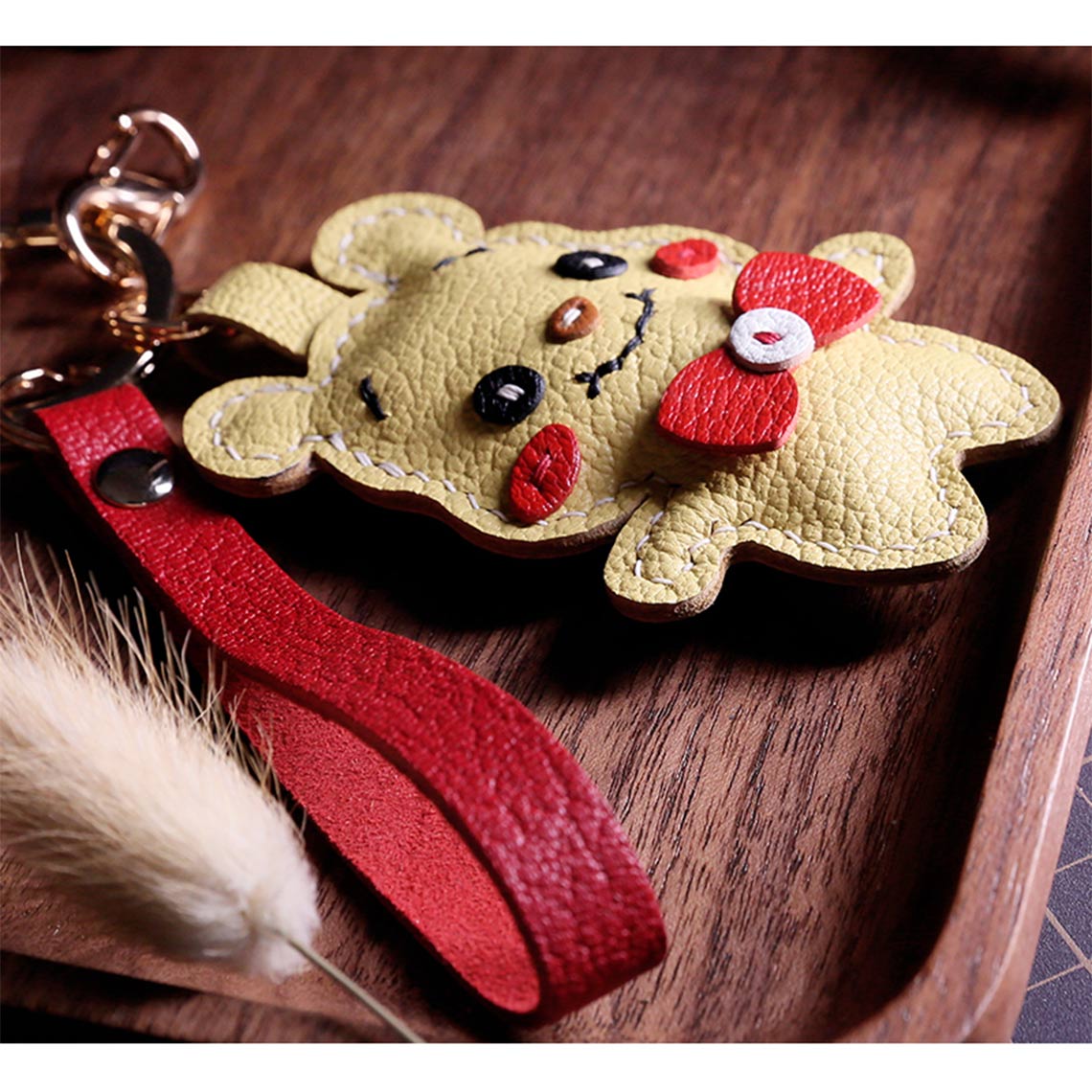 G8activist® Sheep Leather Cute Bear Keychain DIY Kit - Image 7