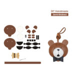 G8activist® Leather Double Faced Ted Keychain DIY Kits