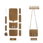 Diggsw® Leather Square Tofu Crossbody Konstance Bag DIY Kit