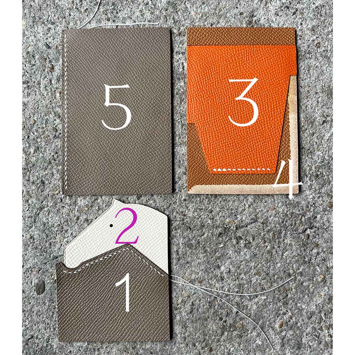 G8activist® Full Grain Leather Horse Slim Card Holder DIY Kits - Image 2