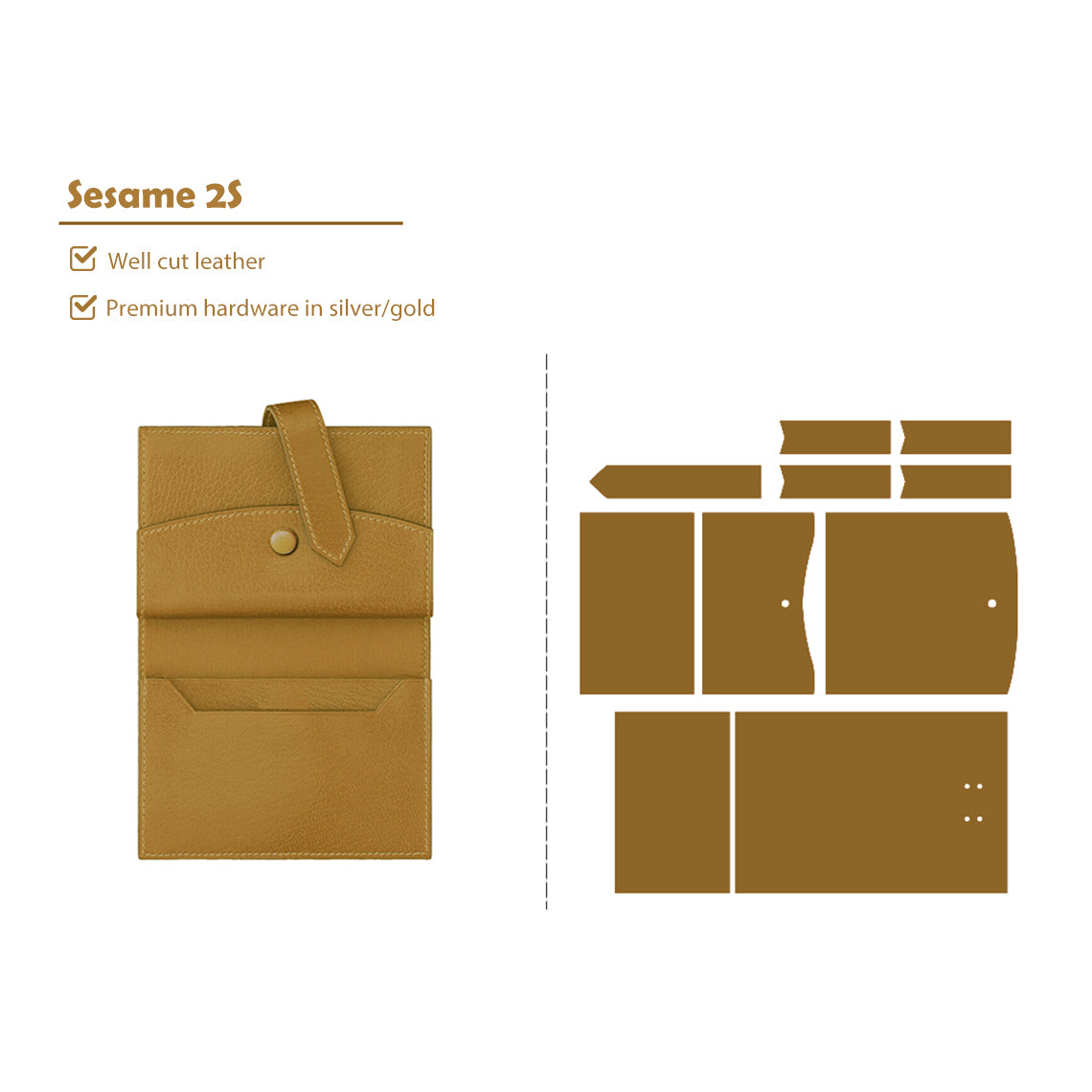 G8activist® Full Grain Leather Bearn Coin Wallet DIY Kits - Image 14