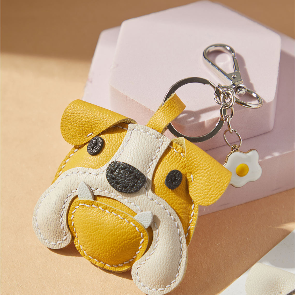 G8activist® Sheep Leather Bulldog Keychain DIY Kits
