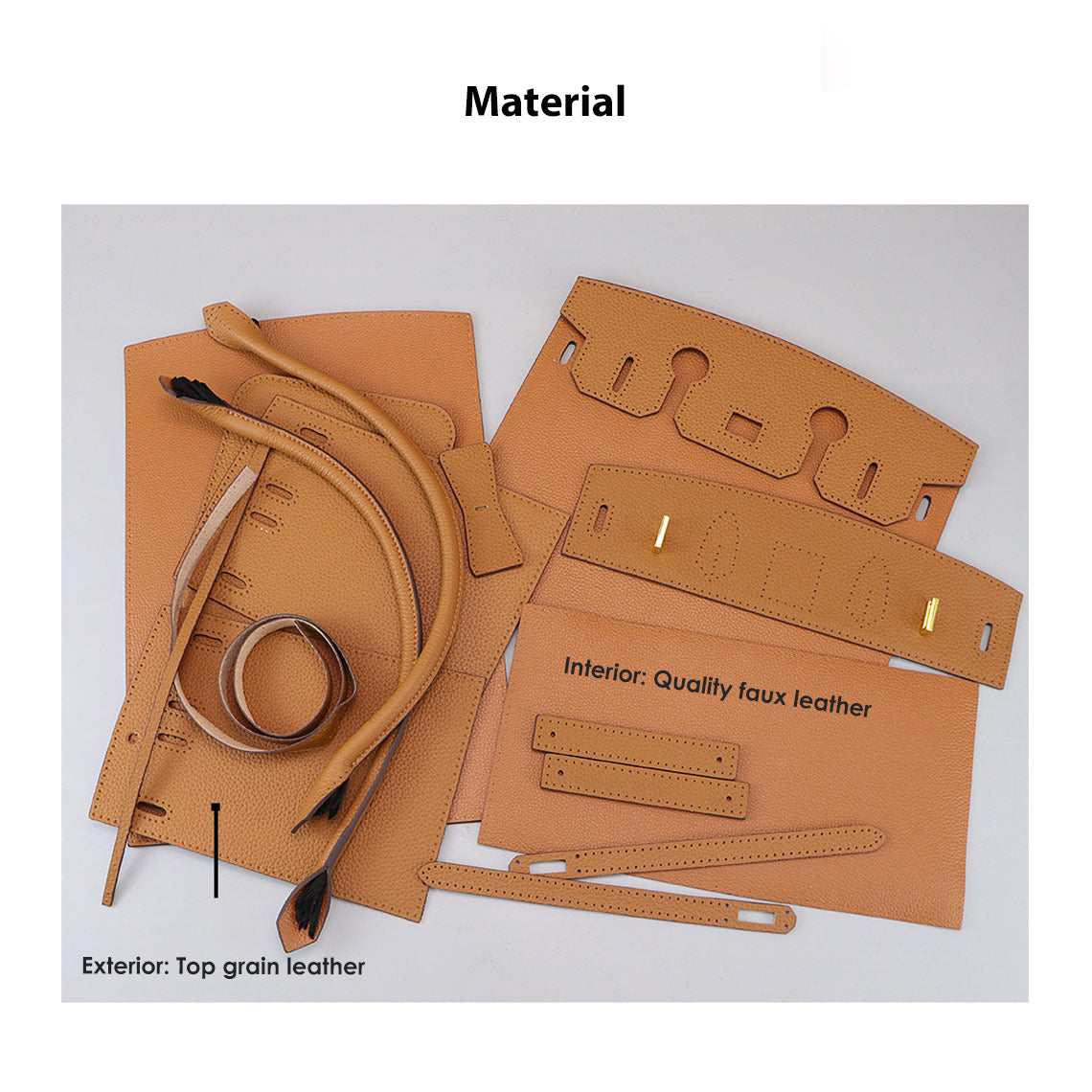 G8activist® Top Grain Leather Dustbag Recycle Platinum Bag DIY Kit - Image 4