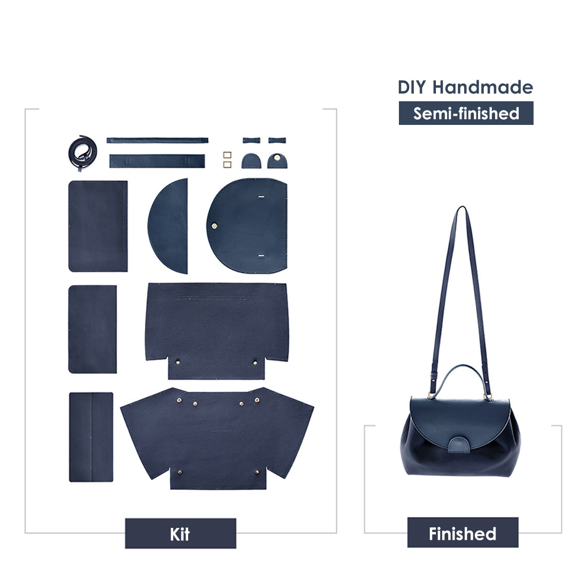 G8activist® Top Grain Leather Inspired Smile Bag DIY Kits - Image 19