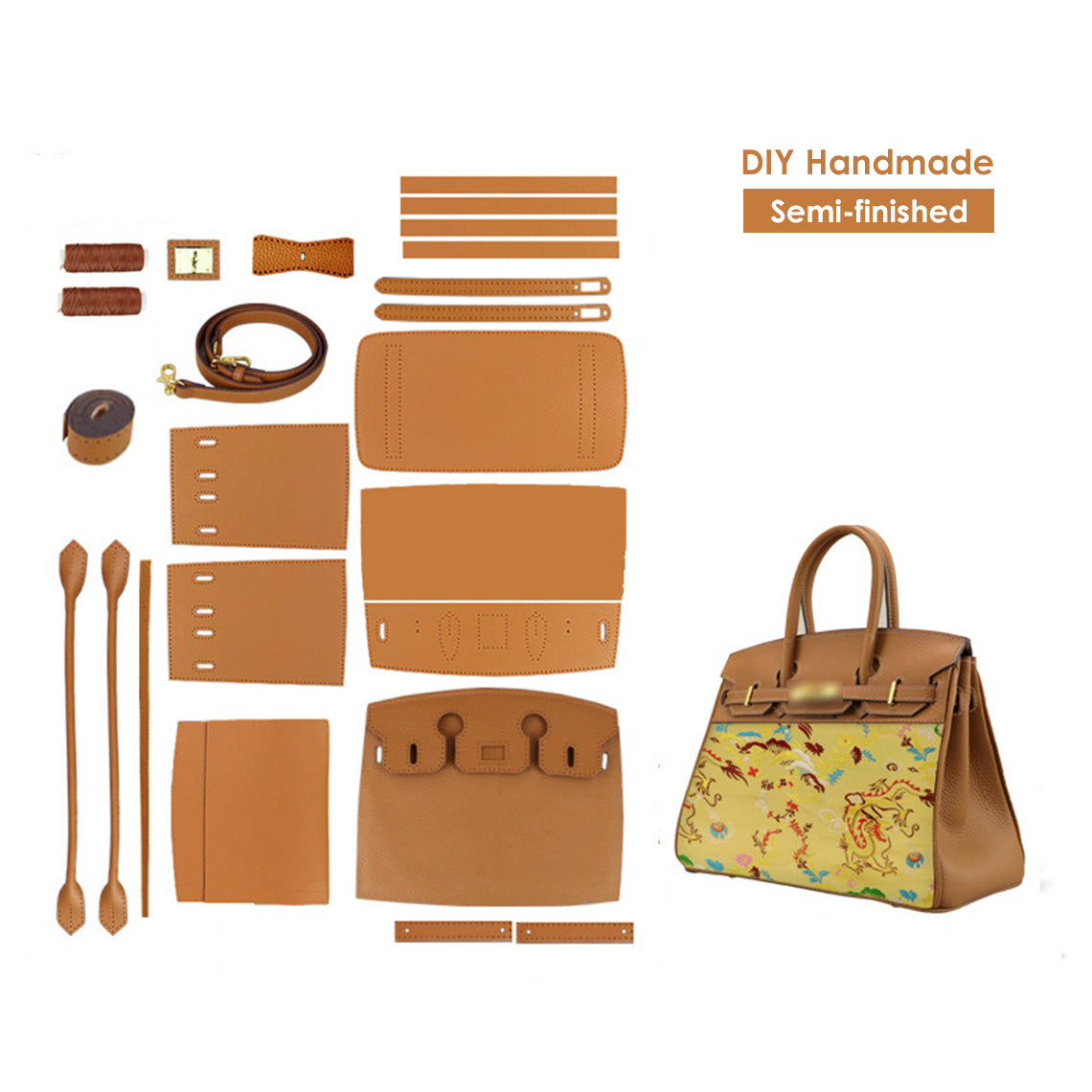 G8activist® Top Grain Leather Dustbag Recycle Platinum Bag DIY Kit