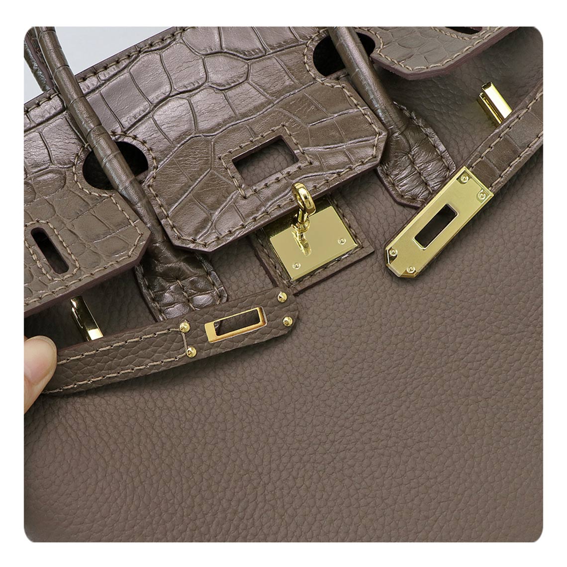 G8activist® Top Grain Leather Bi-color Platinum Bag DIY Kit - Image 6