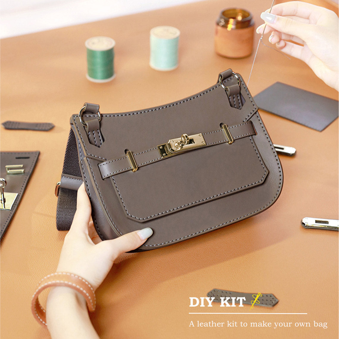 G8activist® Top Grain Leather Mini Jypsiere Bag DIY Kits - Image 3