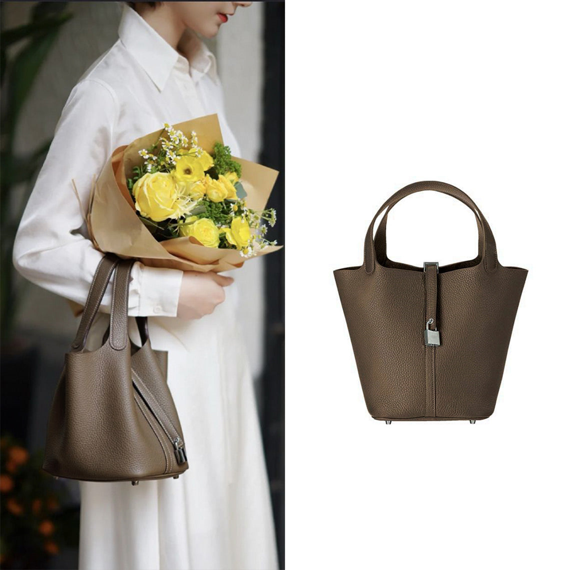 G8activist® Full Grain Leather New Lock Tote Bag - Advanced Kits - Image 2