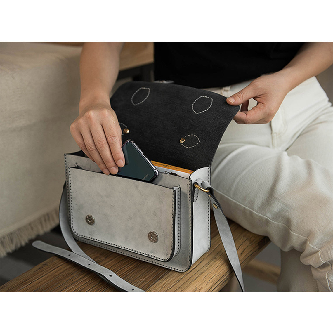 G8activist® Vegetable Tanned Leather Satchel Crossbody Bag DIY Kits - Image 10