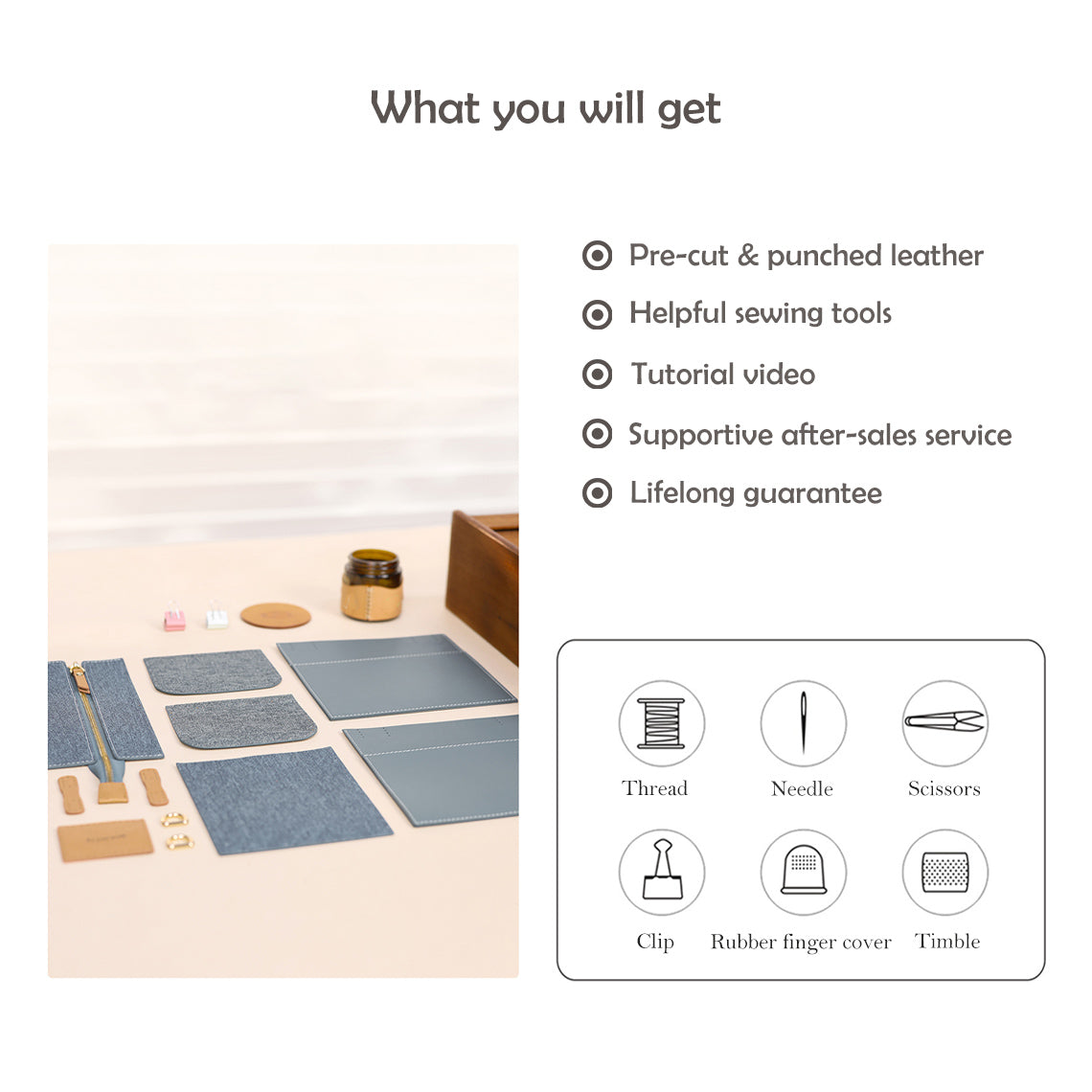 G8activist® Leather Contrast Denim Handbag DIY Kits - Image 4