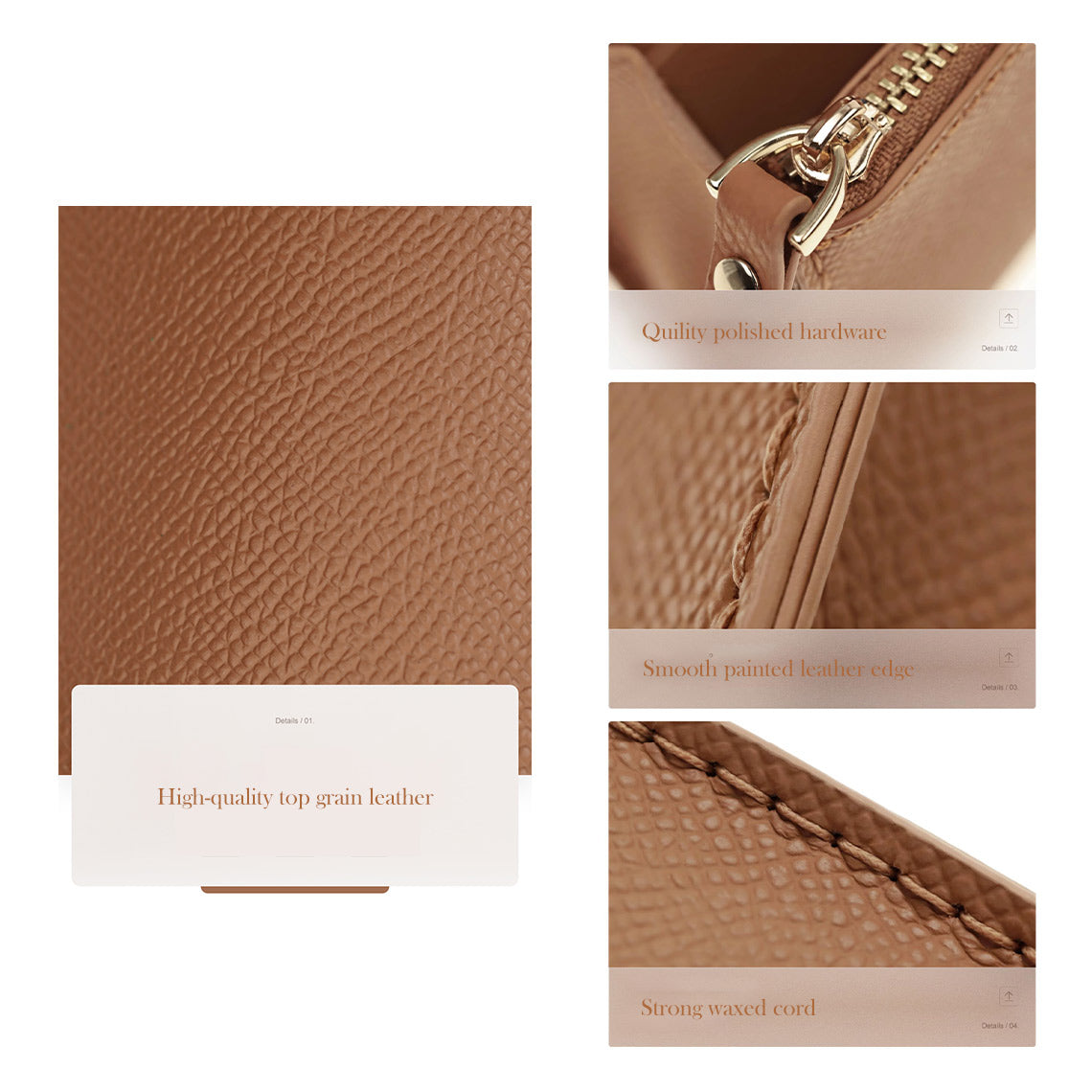 G8activist® Top Grain Leather Compact Coin Purse DIY Kits - Image 5