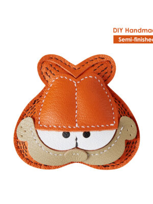 G8activist® Sheep Leather Garfield Cat Keychain DIY Kit