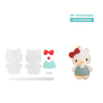 G8activist® Sheep Leather Little Kitty Keychain Charm DIY Kit