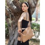 Top Grain Leather Simple Hobo Bag