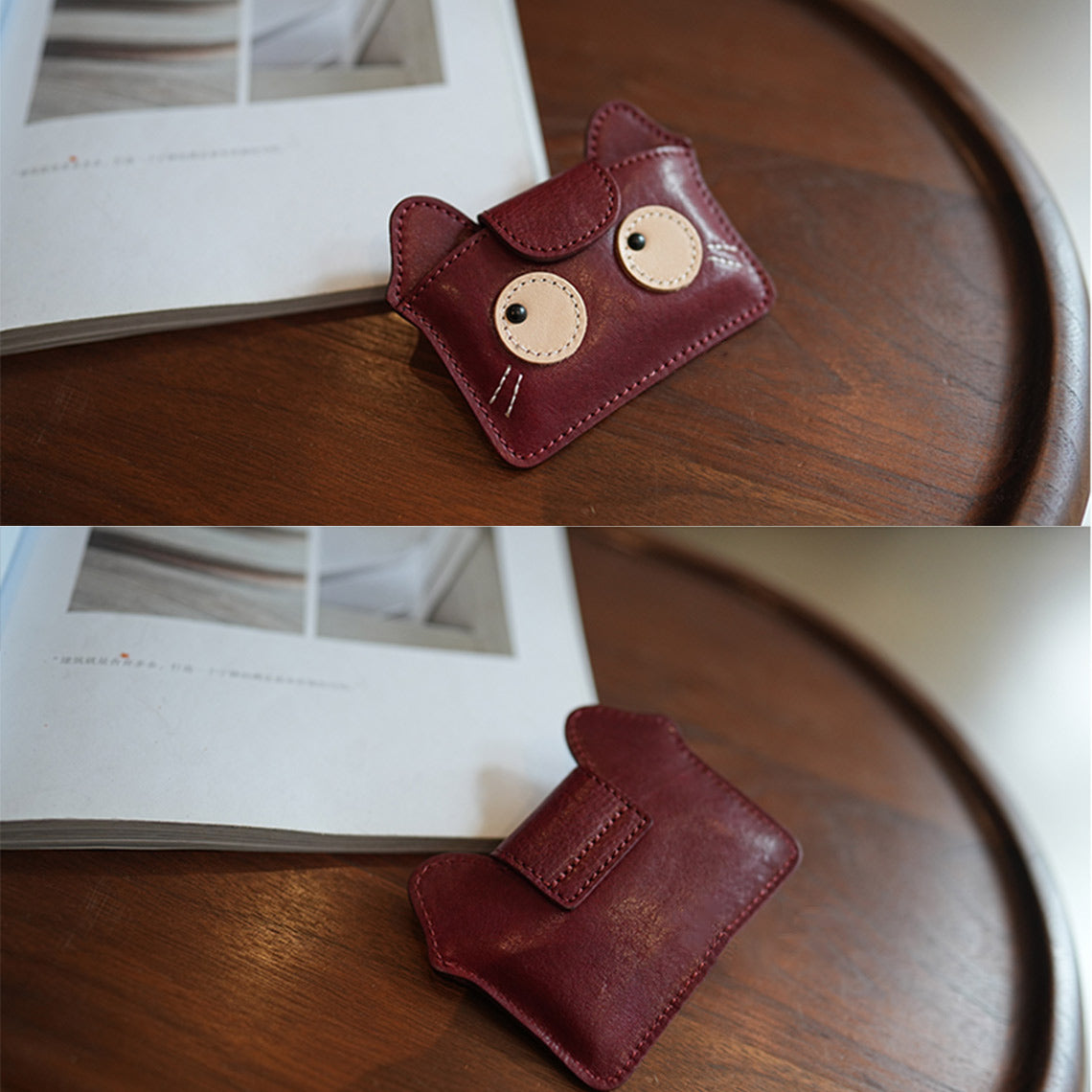 Vegetable Tanned Leather Small Kitty Purse - Image 4