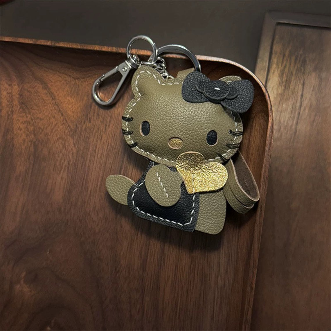 G8activist® Sheep Leather Loving Heart Kitty Keychain DIY Kit - Image 3