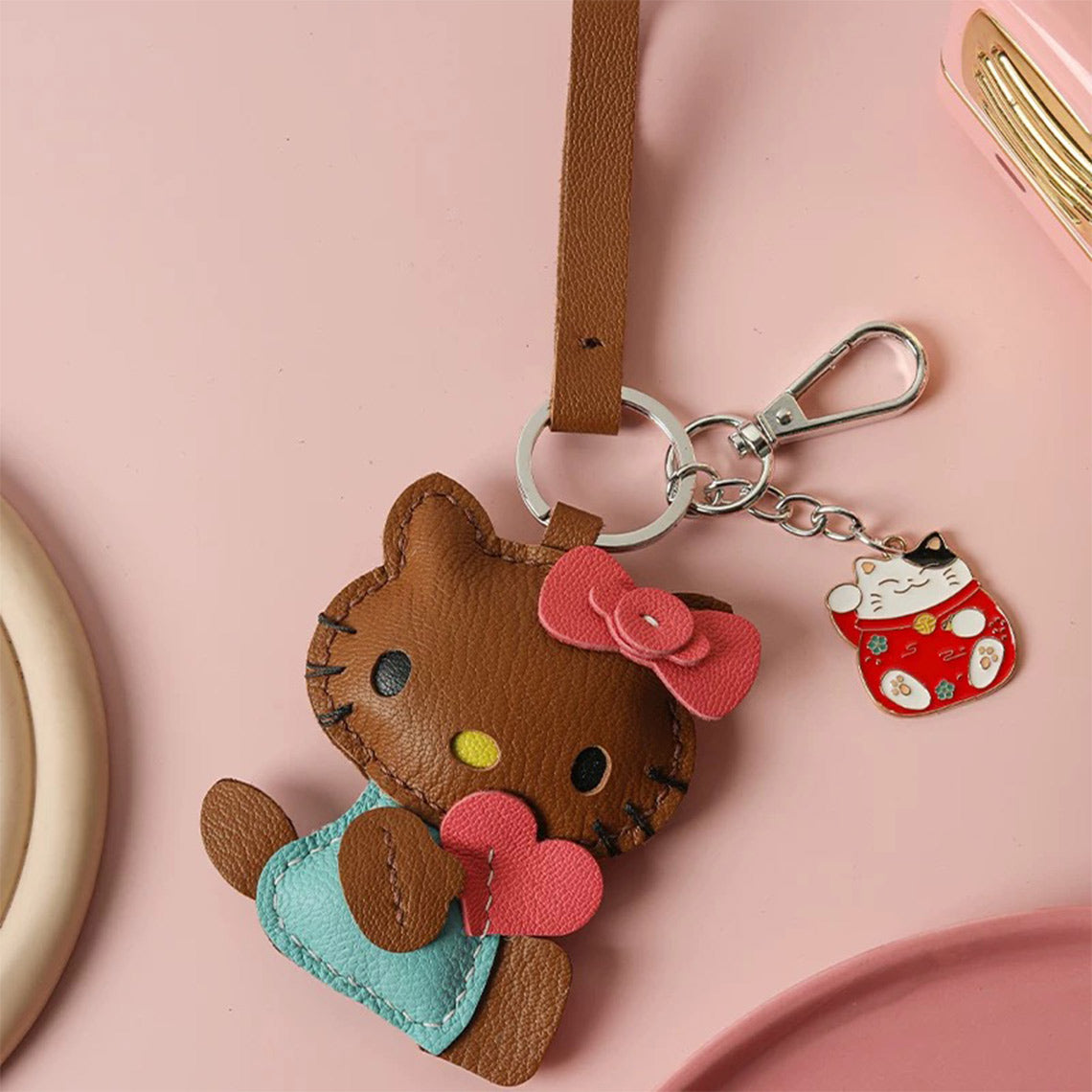 G8activist® Sheep Leather Loving Heart Kitty Keychain DIY Kit - Image 8