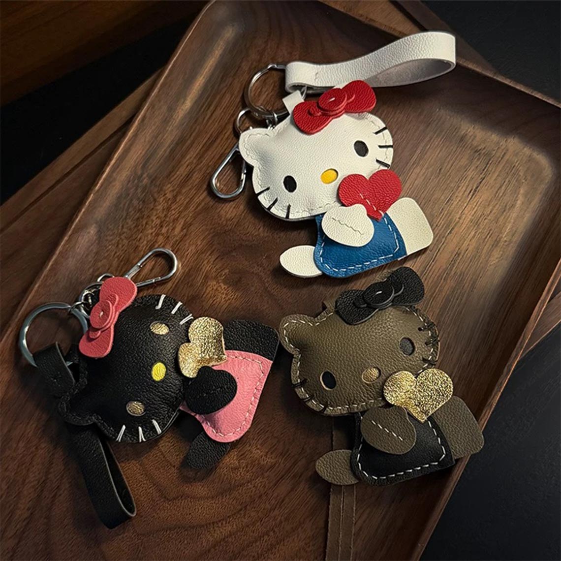 G8activist® Sheep Leather Loving Heart Kitty Keychain DIY Kit - Image 2