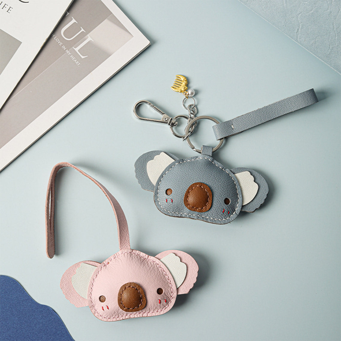 G8activist® Sheep Leather Cute Koala Keychain DIY Kit - Image 2