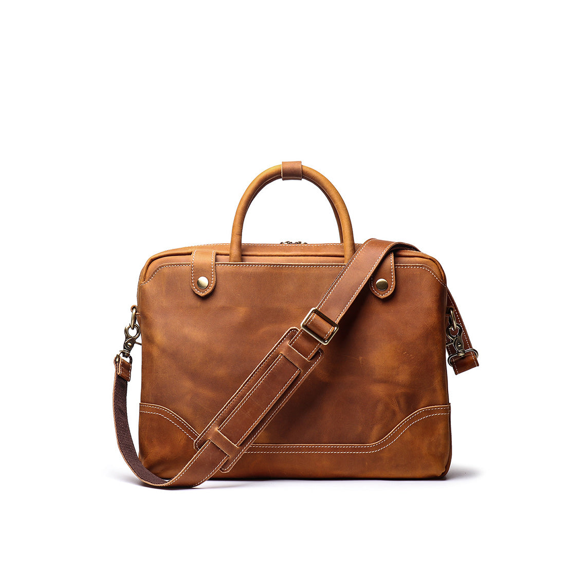 Crazy Horse Leather Men’s Briefcase Handbag