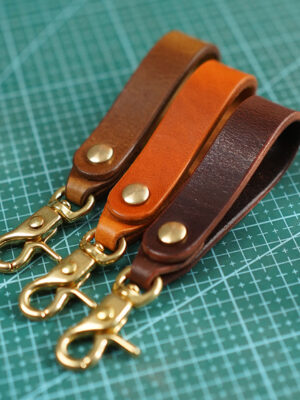 Diggsw® Vegetable Tanned Leather Heavy Duty Keyring