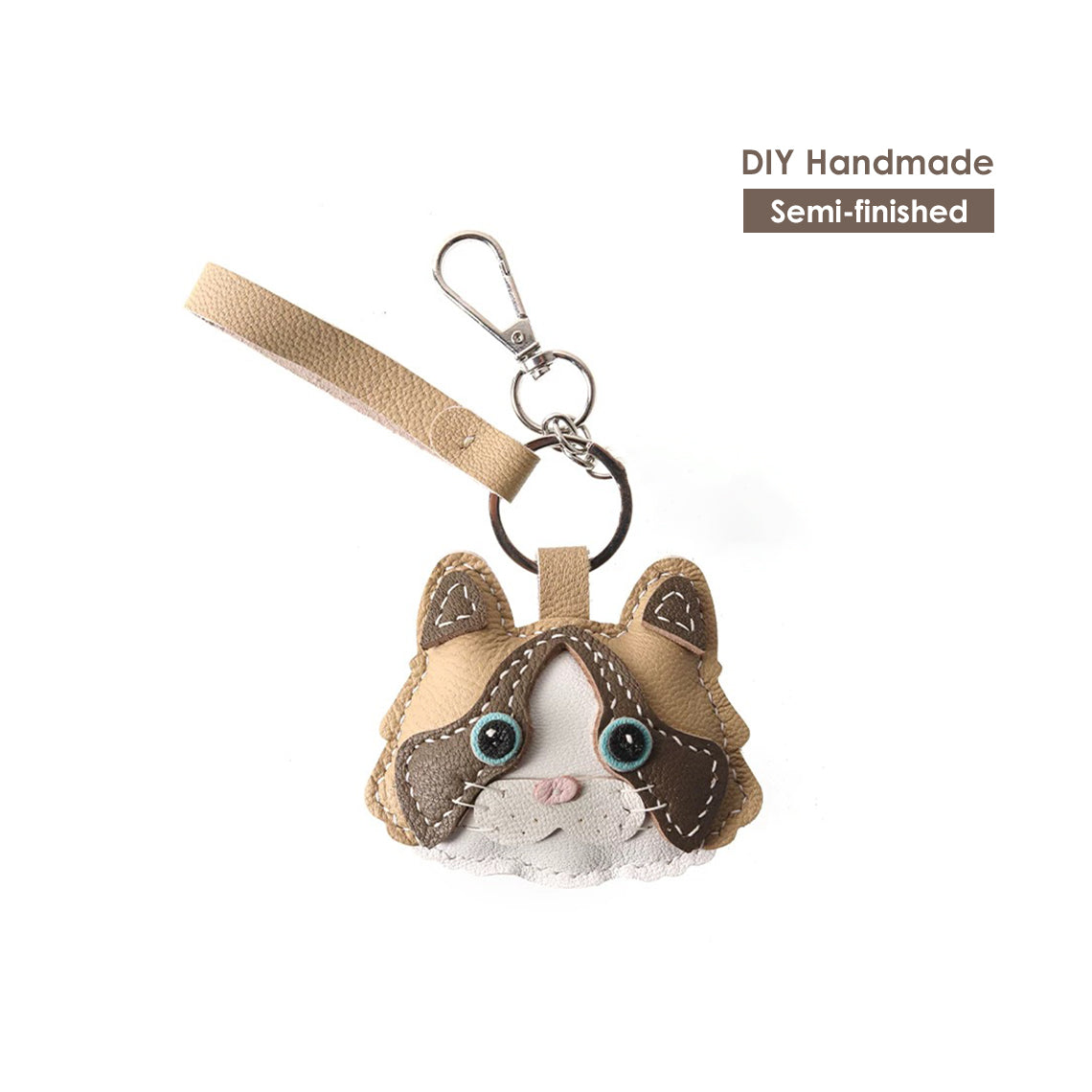 G8activist® Sheep Leather Little Cat Keychain DIY Kit