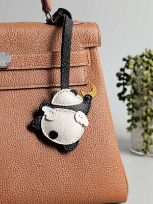Diggsw® Leather Angel Panda Keychain DIY Kits
