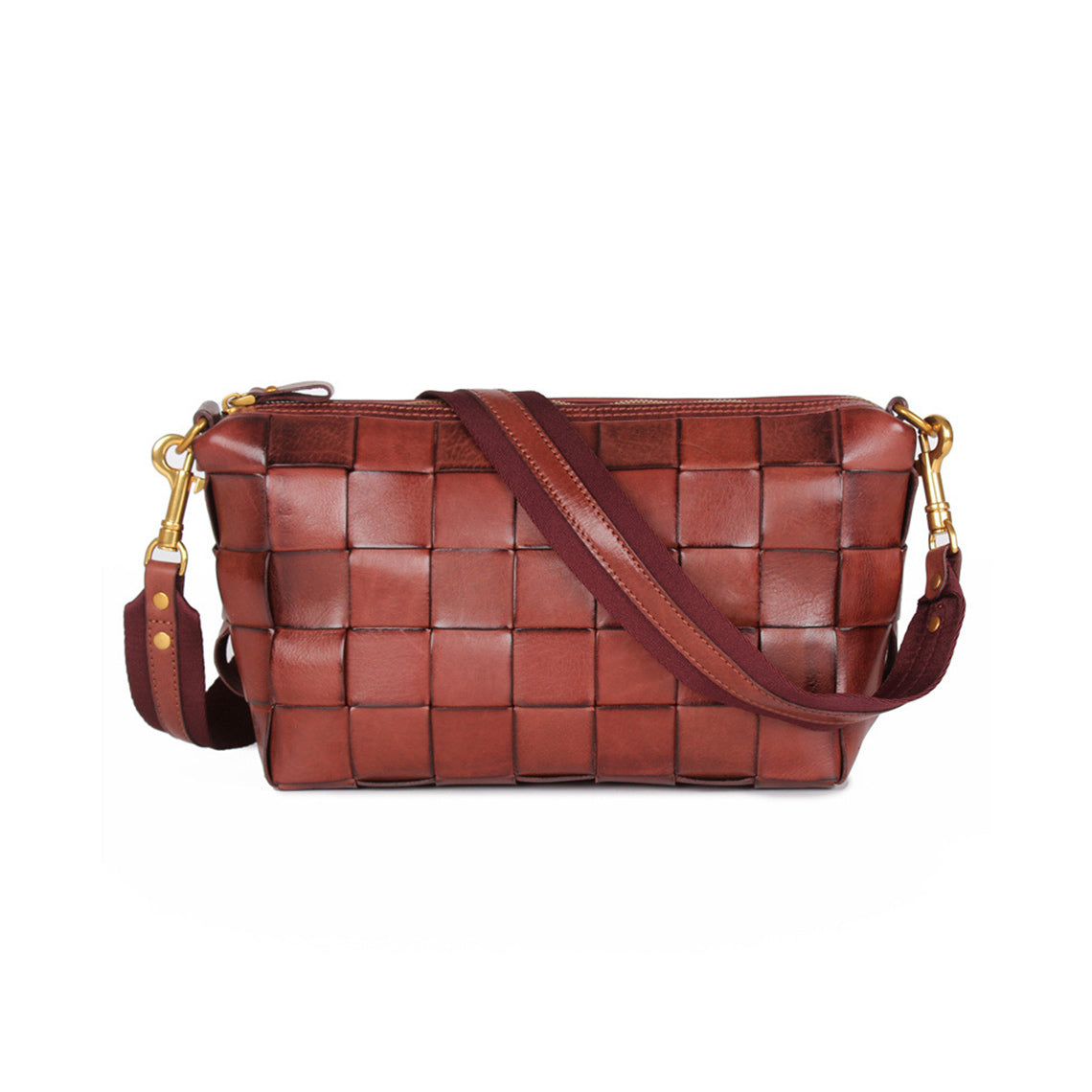 Vegetable Tanned Leather Classic Woven Bag - Image 9