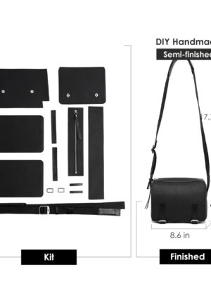 Diggsw® Top Grain Leather Men Mini Messenger Bag DIY Kit