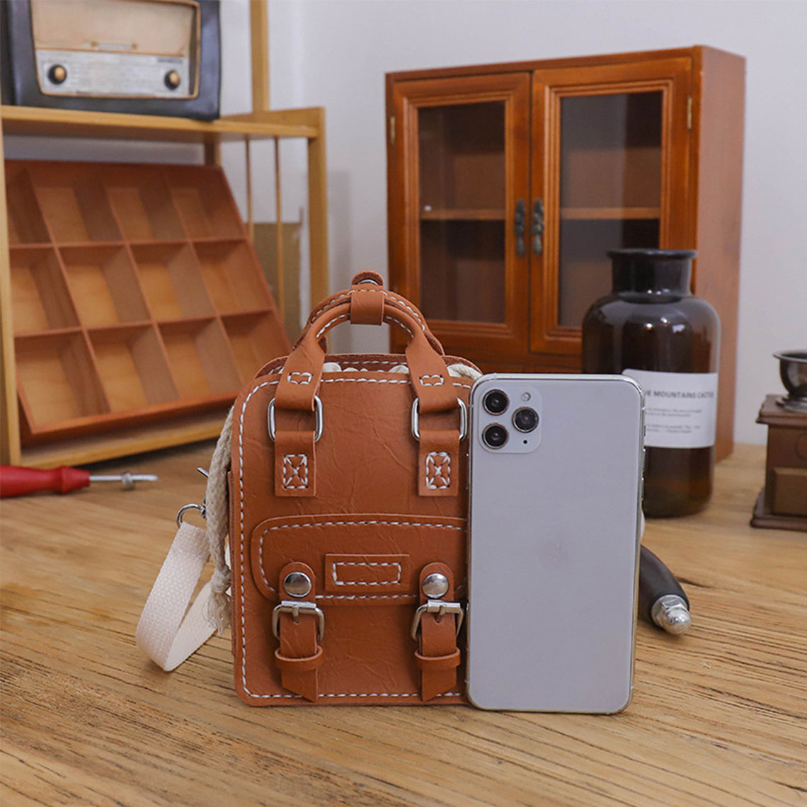 G8activist® Vegan Leather Mini Crossbody Messenger Bag DIY Kit - Image 4