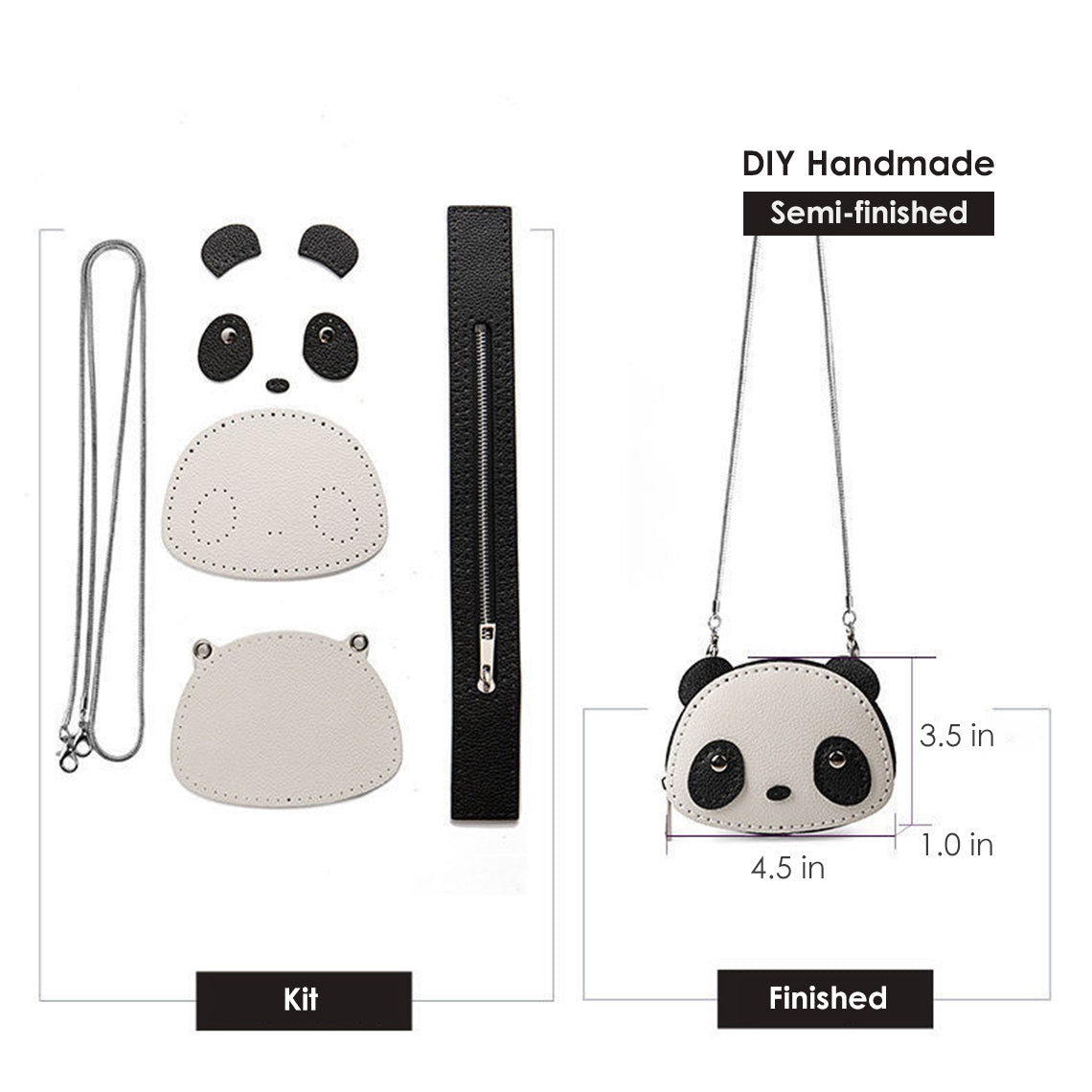 G8activist® Leather Panda Wallet Purse Bag DIY Kit
