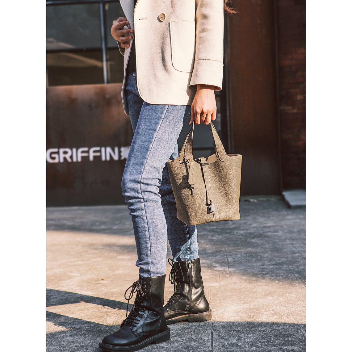 G8activist® Top Grain Leather Lady Picotion Lock Totes Bag DIY Kit - Price Drop at Checkout - Image 11