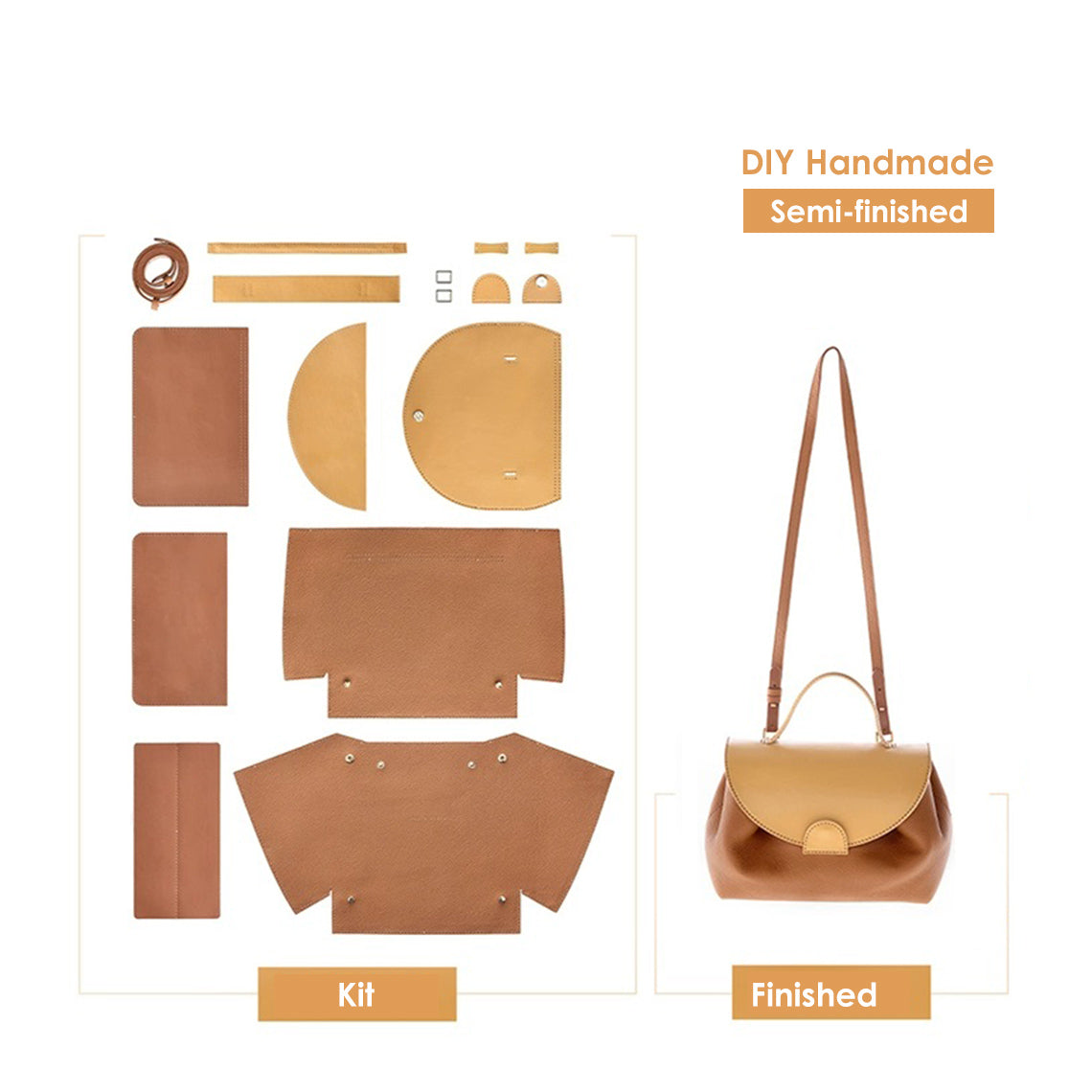 G8activist® Top Grain Leather Inspired Smile Bag DIY Kits