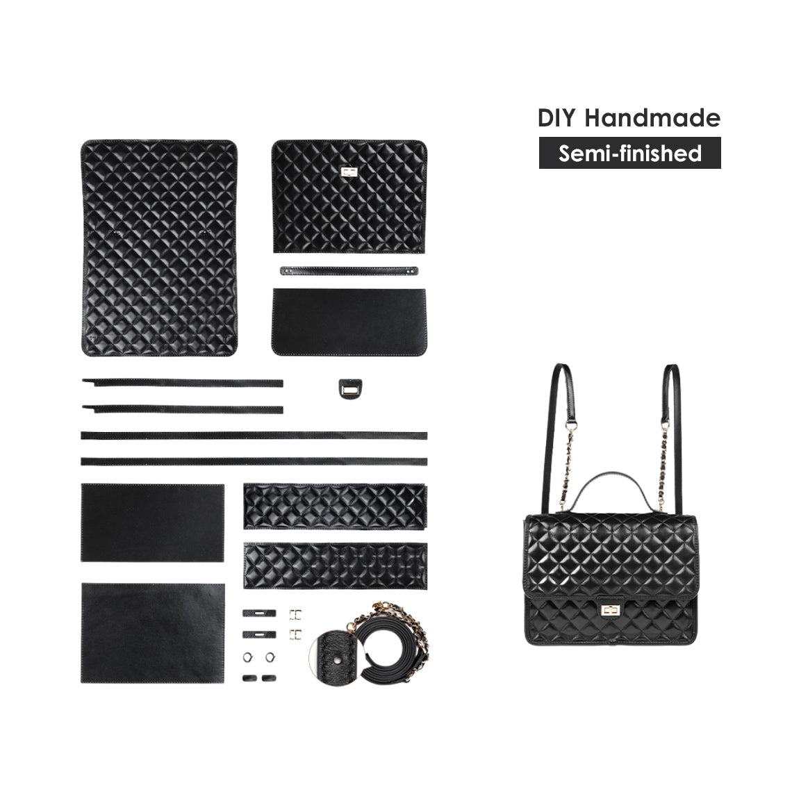 G8activist® Top Grain Leather Quilting Backpack DIY Kits