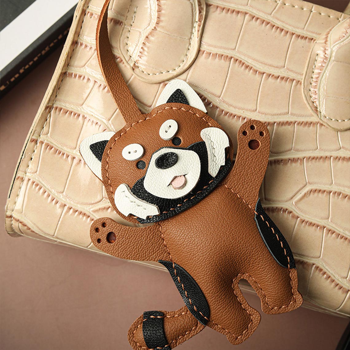 G8activist® Leather Raccoon Keychain Charm DIY Kit - Image 4