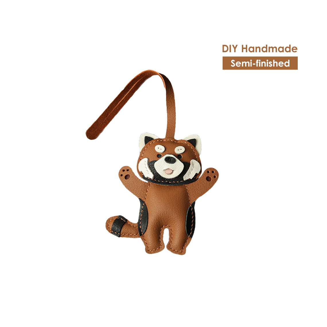 G8activist® Leather Raccoon Keychain Charm DIY Kit