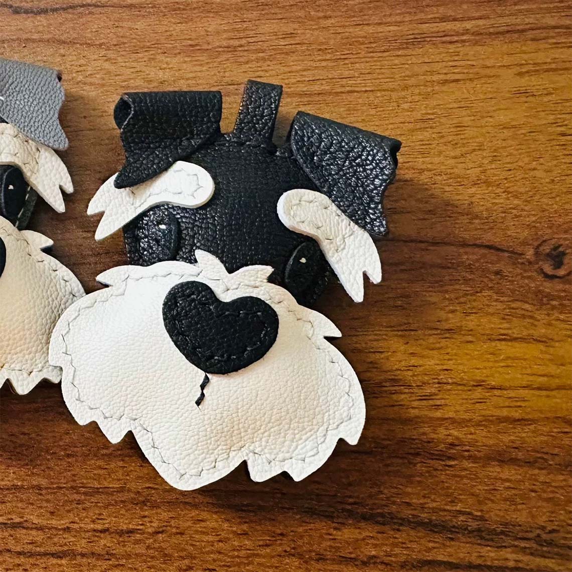 G8activist® Sheep Leather Schnauzer Keychain Charm DIY Kit - Image 4