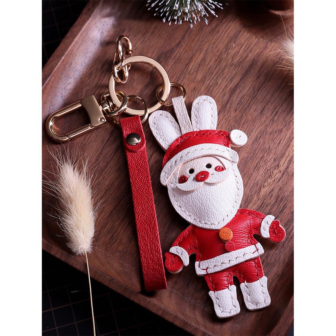G8activist® Sheep Leather Christmas Santa Keychain DIY Kits - Image 7