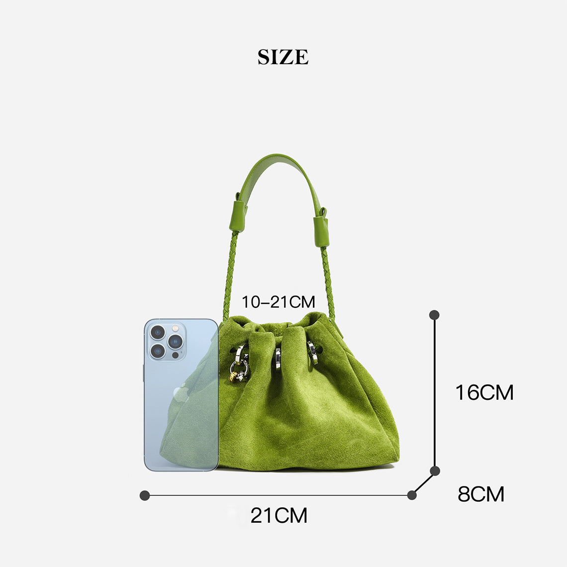 Suede Leather Summer Drawstring Shoulder Bag - Image 5